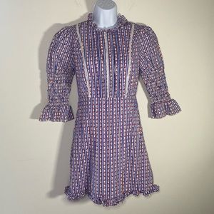 Laura Ashley & Urban Outfitters Maisy Mock Neck Mini Dress